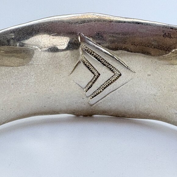 VTG Sterling Silver 925 Silpada Raised Rolled Edge Wide Cuff Bracelet Size L - Picture 2 of 11